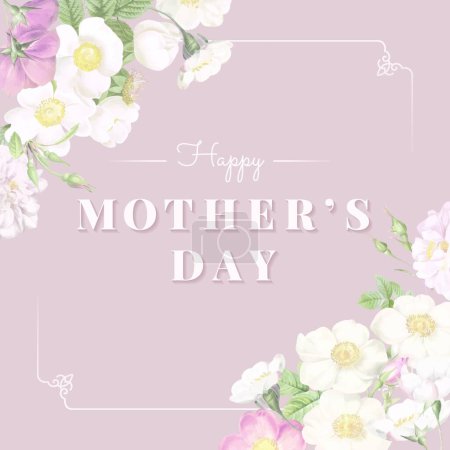Illustration for Mothers day, colorful vector illustration - Royalty Free Image