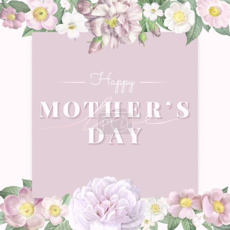 Illustration for Happy mother 's day background vector illustration - Royalty Free Image