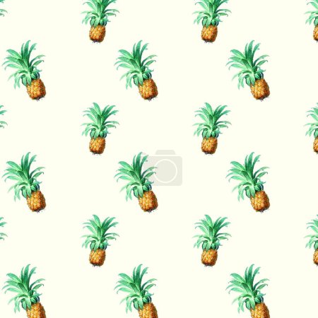 Illustration for Pineapples pattern  vector illustration - Royalty Free Image