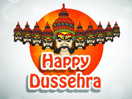 Illustration for "Hindu festival Dussehra background" - Royalty Free Image