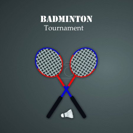 Photo pour "Badminton sport background" icon, vector illustration - image libre de droit