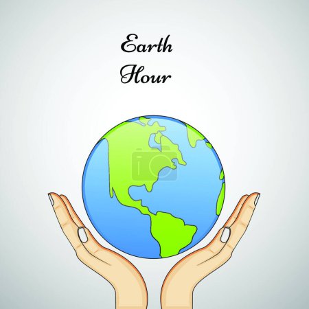 Illustration for "Earth Hour background" vector illustration - Royalty Free Image