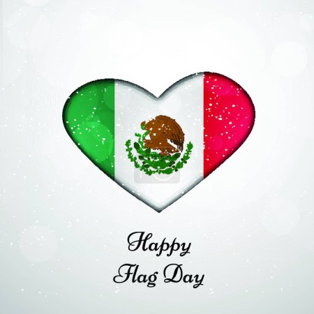 Illustration for "illustration of Mexico Flag Day Background" - Royalty Free Image