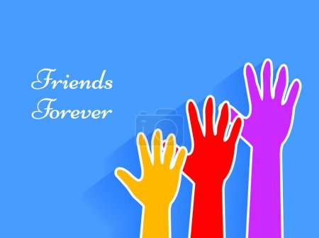 Illustration for Friendship Day background vector illustration - Royalty Free Image