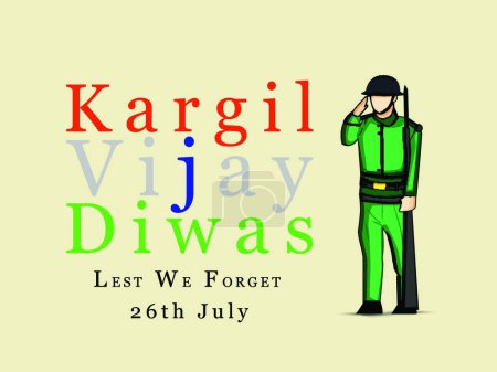 Illustration for "Indian Kargil Vijay Diwas Background" - Royalty Free Image