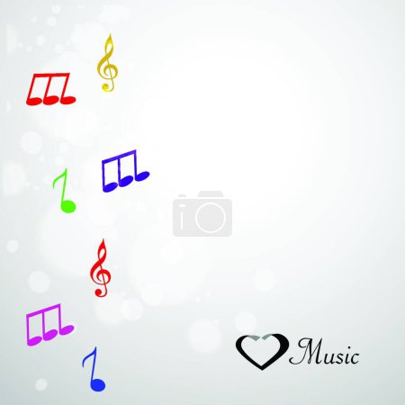 Illustration for Music Background, simple vector illustration - Royalty Free Image