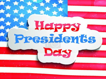Téléchargez les illustrations : Illustration vectorielle moderne de la Journée des présidents américains - en licence libre de droit