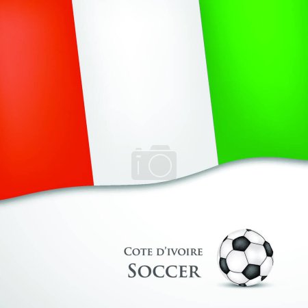 Téléchargez les illustrations : Soccer, illustration vectorielle drapeau - en licence libre de droit