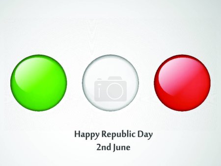 Téléchargez les illustrations : Italie Jour de la République, illustration vectorielle colorée - en licence libre de droit