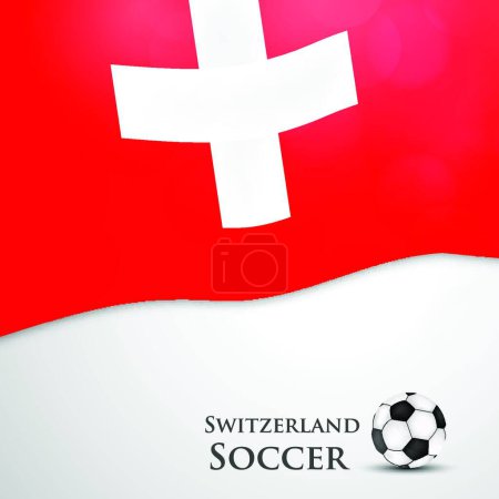 Téléchargez les illustrations : Switzerland Illustration vectorielle du football - en licence libre de droit