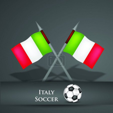 Téléchargez les illustrations : Illustration vectorielle du football en italie - en licence libre de droit