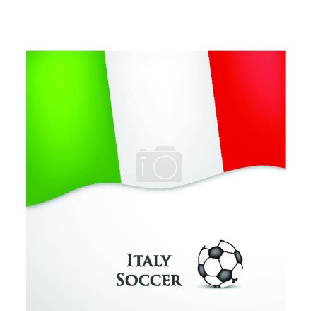 Ilustración de Bandera de fútbol de italia vector ilustración - Imagen libre de derechos