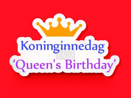 Téléchargez les illustrations : Koningsdag jour, illustration vectorielle colorée - en licence libre de droit