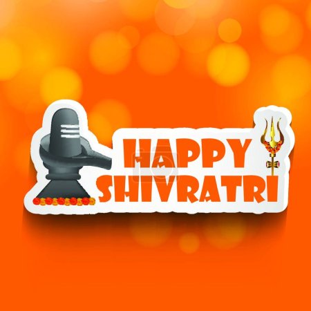 Téléchargez les illustrations : Festival hindou Shivratri, illustration vectorielle colorée - en licence libre de droit