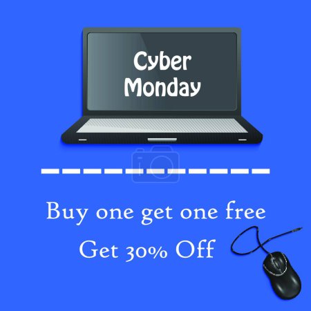 Illustration for Cyber Monday  vector illustration - Royalty Free Image