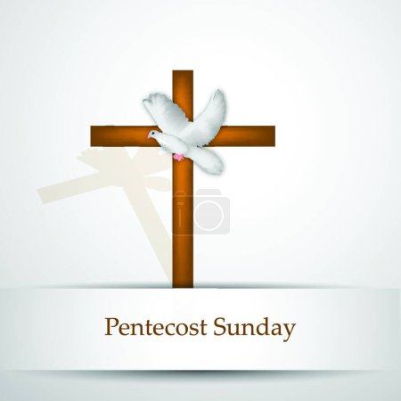Illustration for Pentecost Sunday, colorful vector illustration - Royalty Free Image