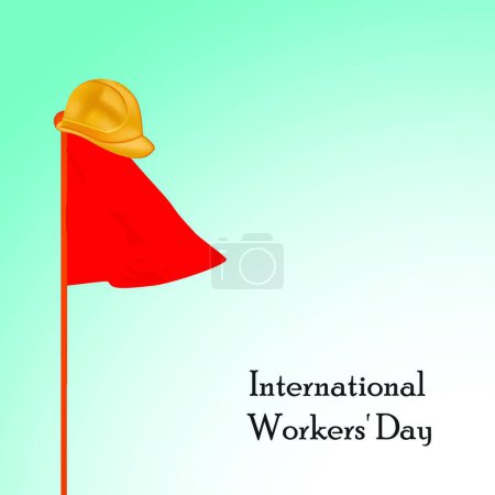 Téléchargez les illustrations : Illustration vectorielle moderne de la Journée internationale des travailleurs - en licence libre de droit