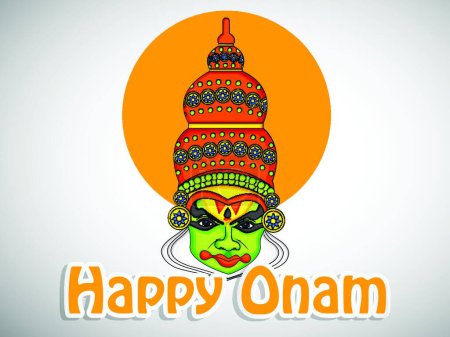 Illustration for Indian Festival Onam, colorful vector illustration - Royalty Free Image