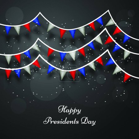 Illustration for USA Presidents Day, colorful vector illustration - Royalty Free Image