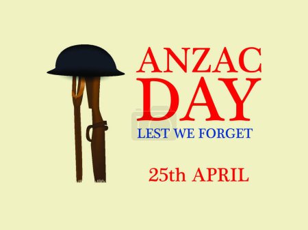 Illustration for Anzac Day modern vector illustration - Royalty Free Image