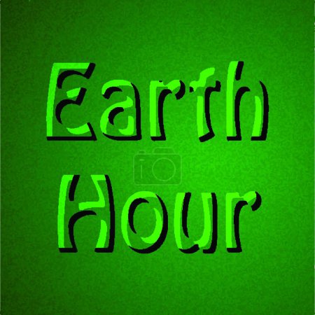 Téléchargez les illustrations : "Earth Hour background "illustration vectorielle - en licence libre de droit