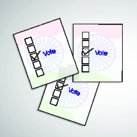 Illustration for Vote card, vector illustration - Royalty Free Image