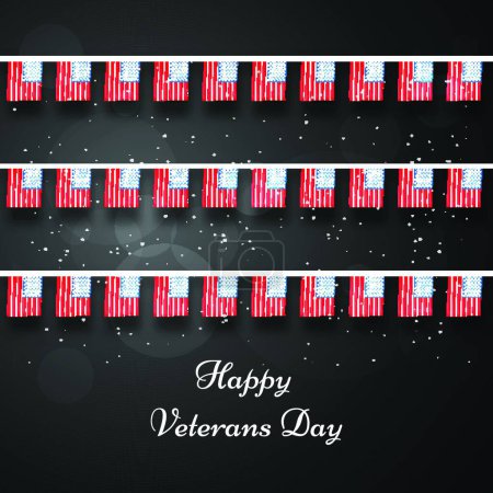 Illustration for Veterans Day background vector illustration - Royalty Free Image