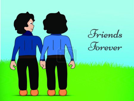 Téléchargez les illustrations : Journée de l'amitié illustration vectorielle moderne - en licence libre de droit