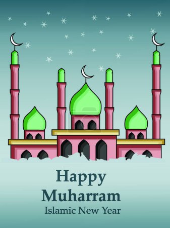Téléchargez les illustrations : Festival islamique Illustration vectorielle Muharram - en licence libre de droit