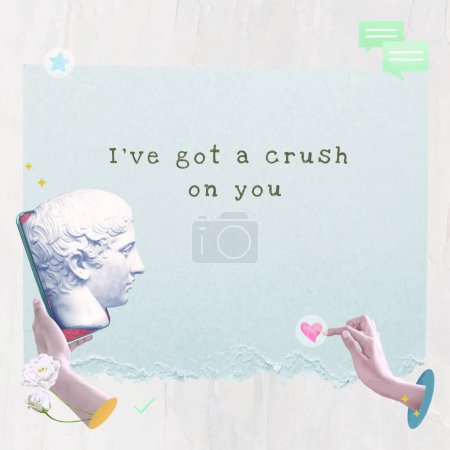 Illustration for I've got a crush on you, vector illustration - Royalty Free Image
