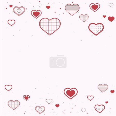 Téléchargez les illustrations : Valentines carte de jour, modèle d'arrière-plan pour l'espace de copie - en licence libre de droit