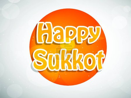 Illustration for Jewish Sukkot background, colorful vector illustration - Royalty Free Image