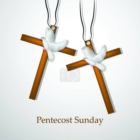 Ilustración de "Domingo de Pentecostés "vector ilustración - Imagen libre de derechos