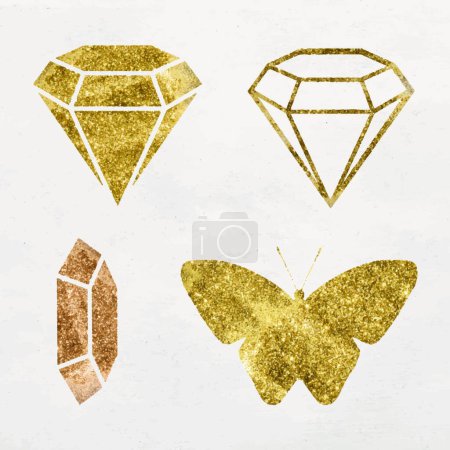Illustration for Golden elements  vector illustration - Royalty Free Image