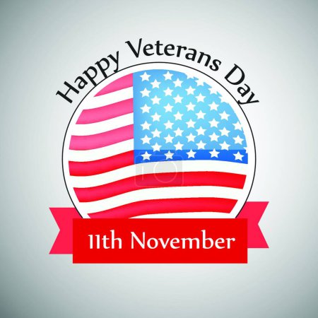 Illustration for Veterans Day background modern vector illustration - Royalty Free Image