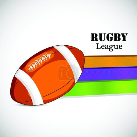 Téléchargez les illustrations : Illustration vectorielle de balle de rugby - en licence libre de droit