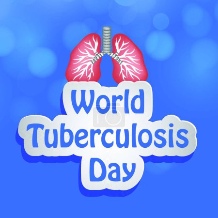 Ilustración de Día Mundial de la Tuberculosis, colorida ilustración vectorial - Imagen libre de derechos