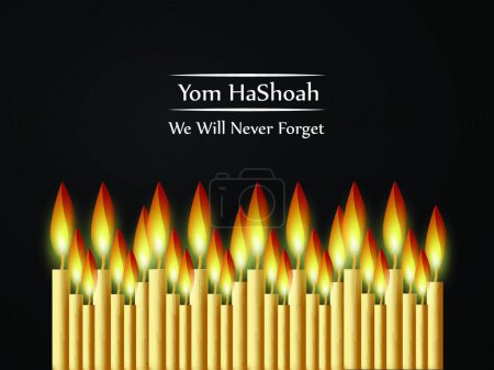 Ilustración de "Judío Yom HaShoah recuerdo fondo del día
" - Imagen libre de derechos