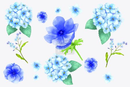 Illustration for Color vector designed pattern with flowers - Royalty Free Image