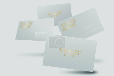 Illustration for Business Card, colored vector illustration - Royalty Free Image
