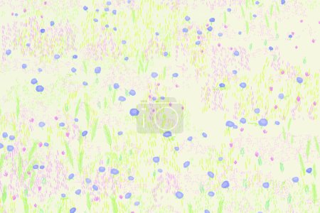 Illustration for Colorful meadow, vector illustration - Royalty Free Image