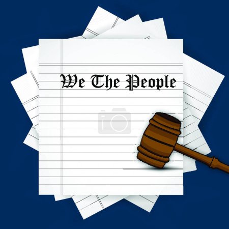 Téléchargez les illustrations : "USA Constitution Day "illustration vectorielle - en licence libre de droit