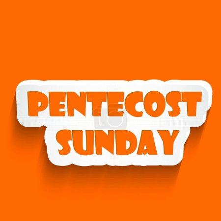 Ilustración de "Domingo de Pentecostés "icono ilustración vector - Imagen libre de derechos