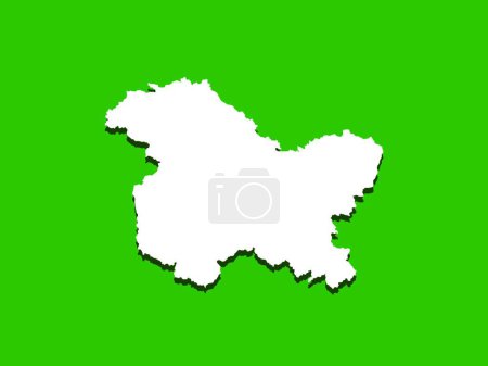 Illustration for Kashmir map vector illustration - Royalty Free Image