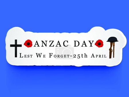 Illustration for Anzac Day modern vector illustration - Royalty Free Image