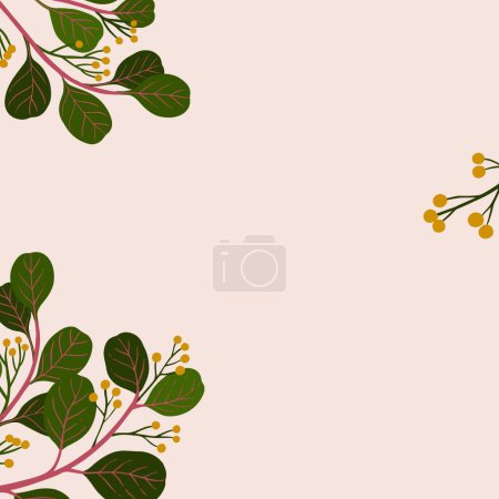 Illustration for Background with leaves vector illustration - Royalty Free Image