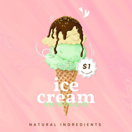 Illustration for Ice Cream Cone vector - Royalty Free Image