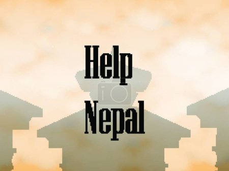 Illustration for "illustration of Nepal Earthquake Background" - Royalty Free Image