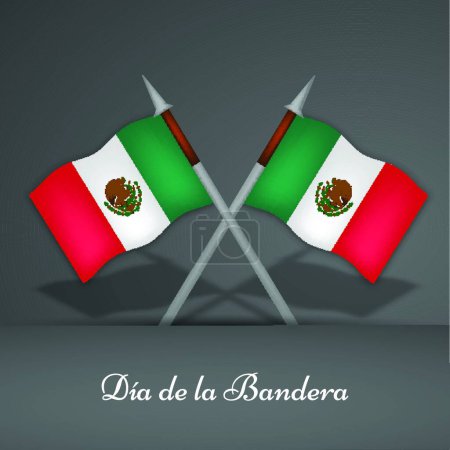 Illustration for "illustration of Mexico Flag Day Background" - Royalty Free Image