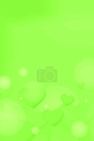 Illustration for Green valentines day background template for copy space - Royalty Free Image